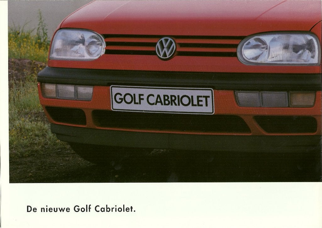 Volkswagen Golf 3 cabriolet folders, Ophalen of Verzenden, Gelezen, Volkswagen