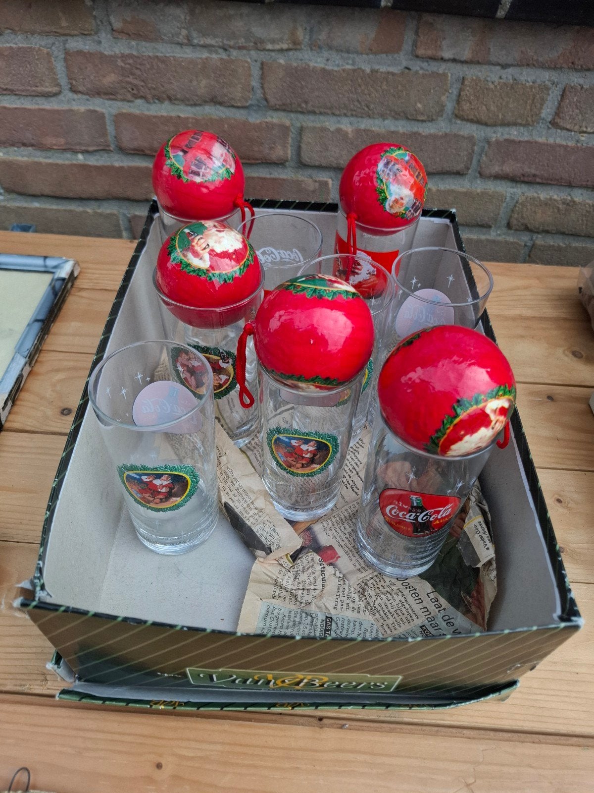9 KERSTGLAZEN EN BALLEN. HEEL MOOI., Ophalen of Verzenden