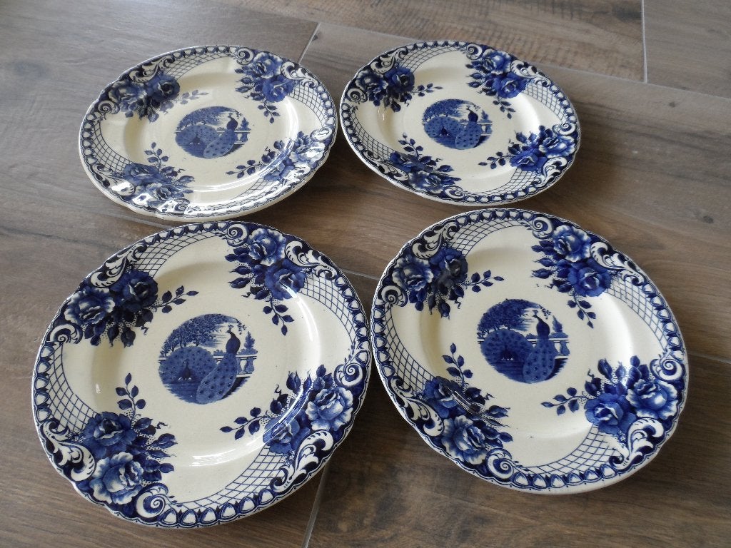 Peacock ontbijtborden., Ophalen of Verzenden