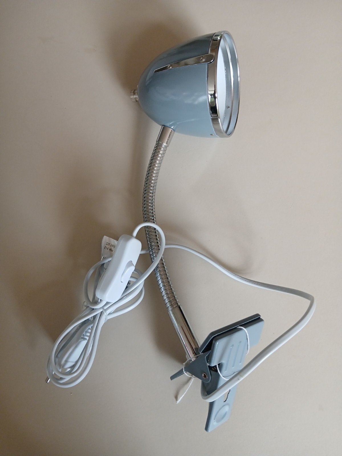 Blauwe Klemspot Lifetime- E14 Max 40W, Ophalen of Verzenden, Nieuw, Lamp