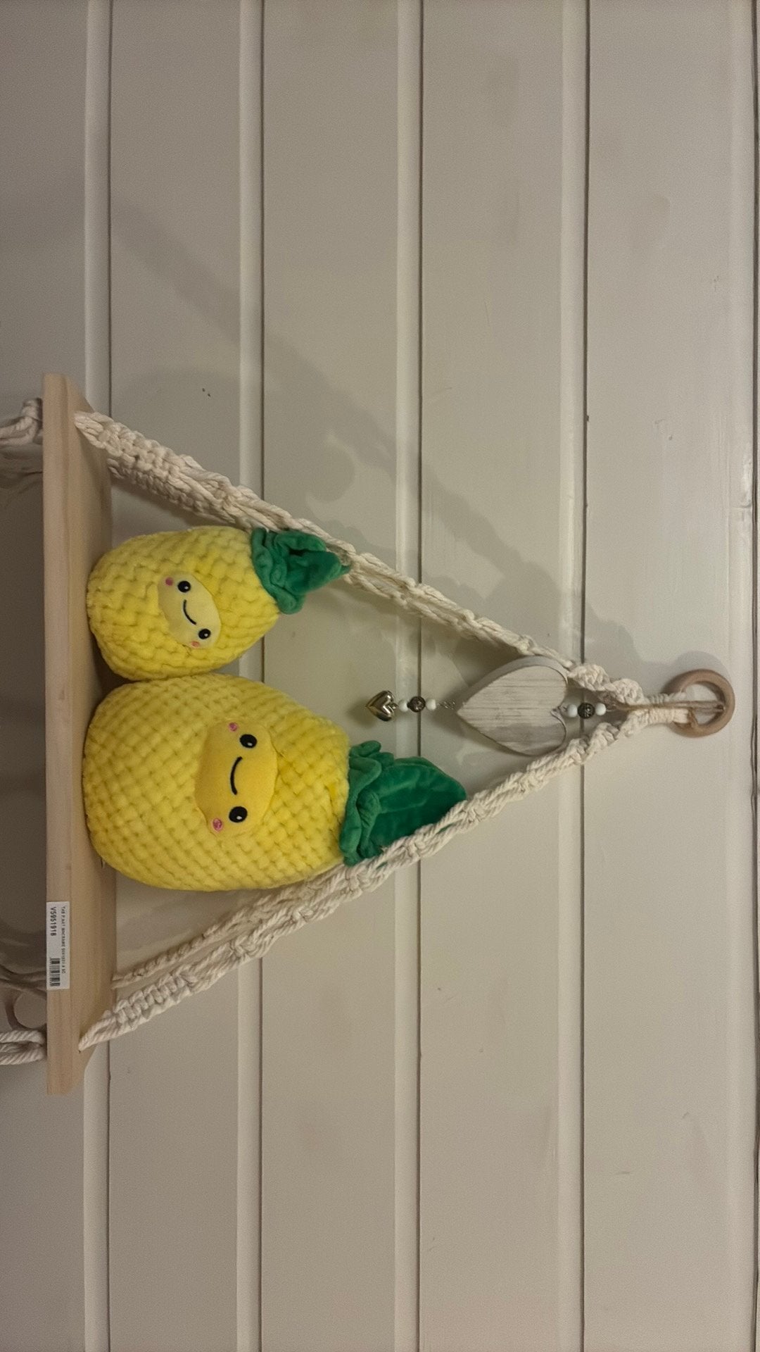 New Macramé Wandplankje - Natuurlijk Hout en Katoen, Ophalen, Nieuw