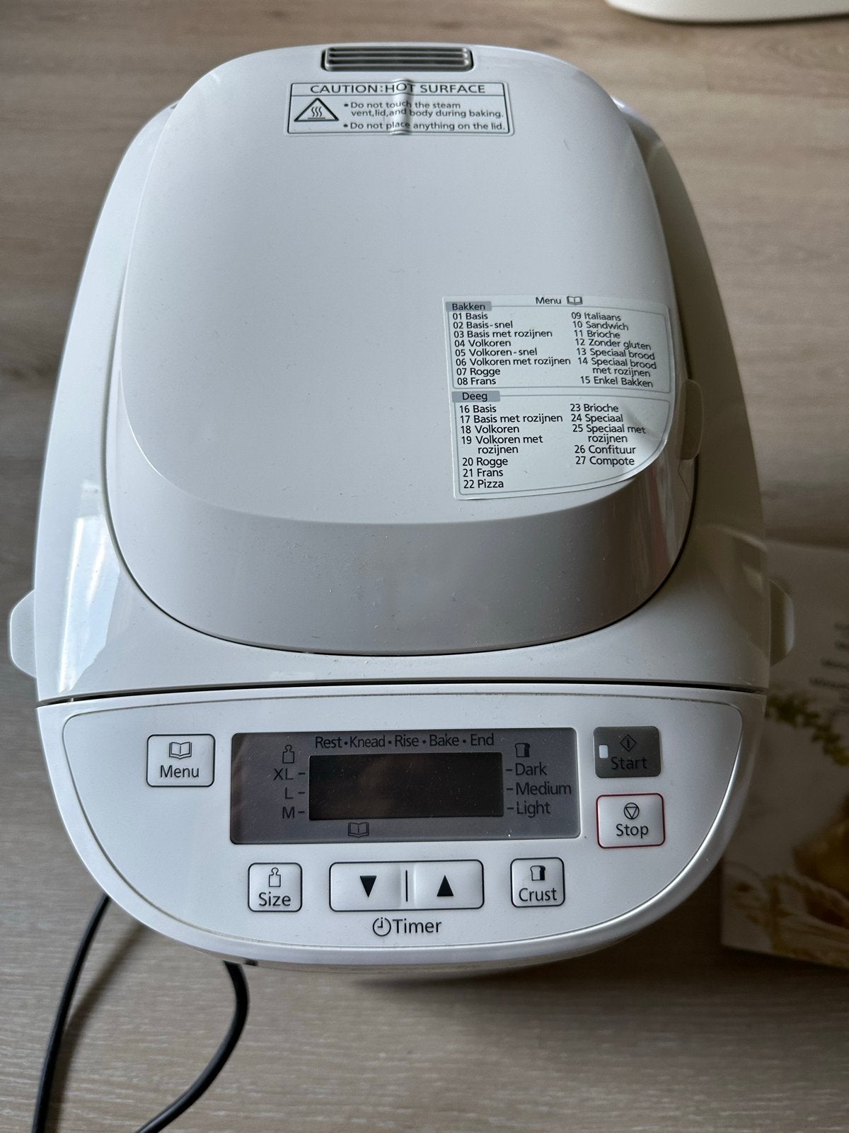 Panasonic SD-2501 Broodbakmachine met Timer, Witgoed en Apparatuur, Meer dan 10 programma's, 800 tot 1200 gram deeg, Zo goed als nieuw