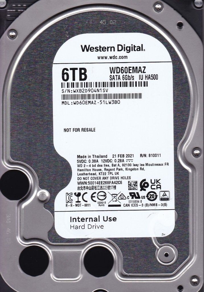 Western Digital WD60EMAZ 6Tb HDD, Intern, WD Western Digital, 6Tb, Ophalen of Verzenden