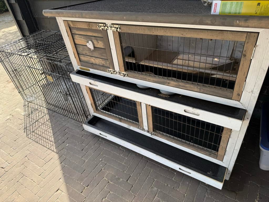 Konijnenhok + ren, Dieren en Toebehoren, Ophalen, 90 cm of meer, Hok, 110 cm of meer