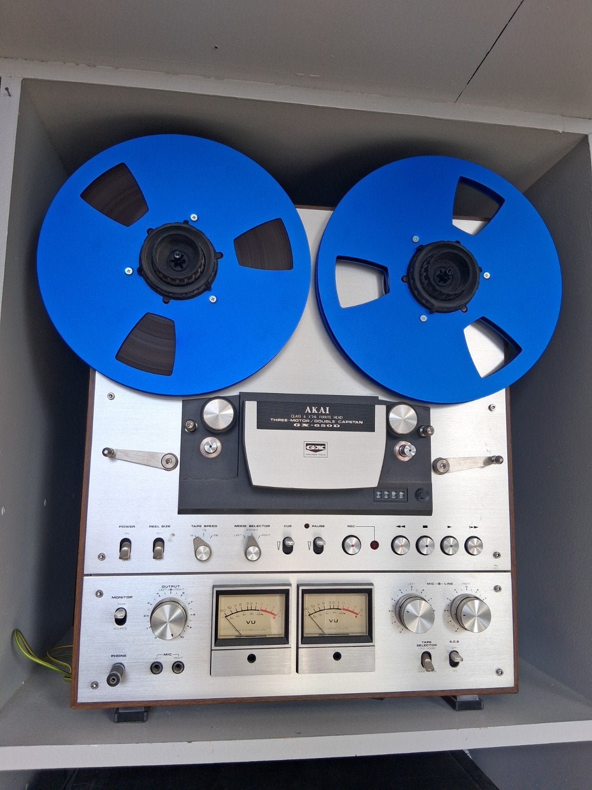 Akai GX-650D Bandrecorder - Vintage Hifi, Ophalen of Verzenden, Bandrecorder, Met banden