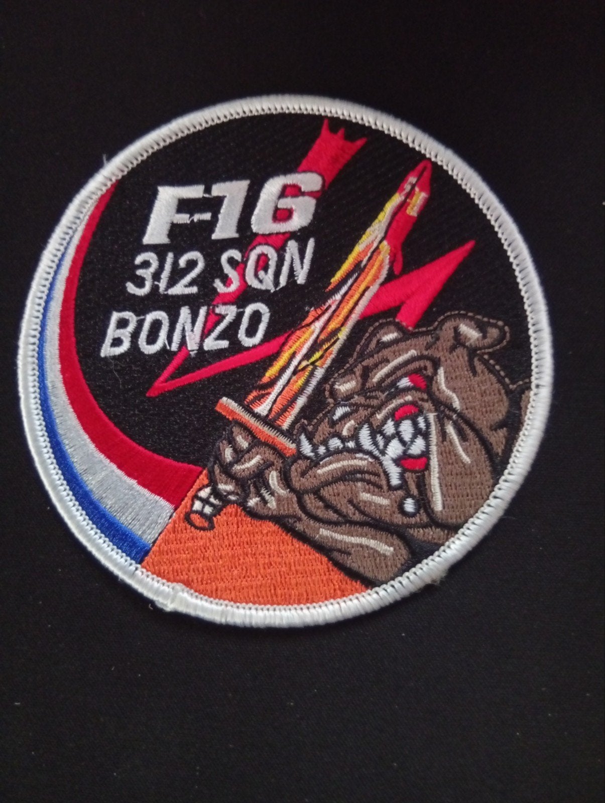 patch 312 squadron Bonzo, Verzamelen, Ophalen of Verzenden, Zo goed als nieuw, Patch, Badge of Embleem