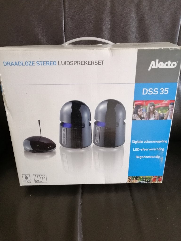 Alecto draadloze luidsprekerset, Audio, Tv en Foto, Luidsprekers, Overige typen, Zo goed als nieuw, Minder dan 60 watt, Ophalen