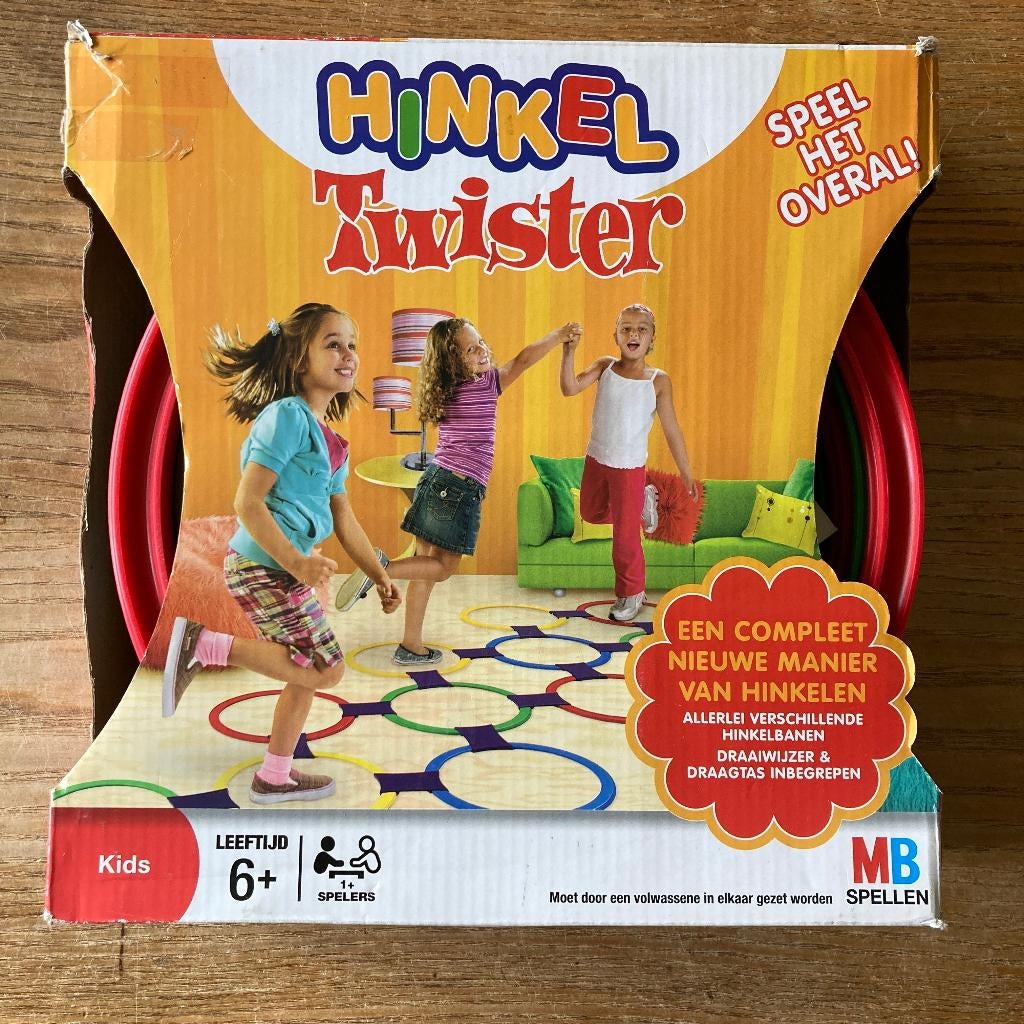 MB - Hinkel twister (1+spelers, 6+ jaar) zgan, Kinderen en Baby's, Speelgoed | Educatief en Creatief, Zo goed als nieuw, Ontdekken
