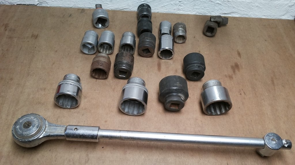 3/4" doppen en ratel Gedore Hazet impact etc, Auto diversen, Verzenden, Gebruikt