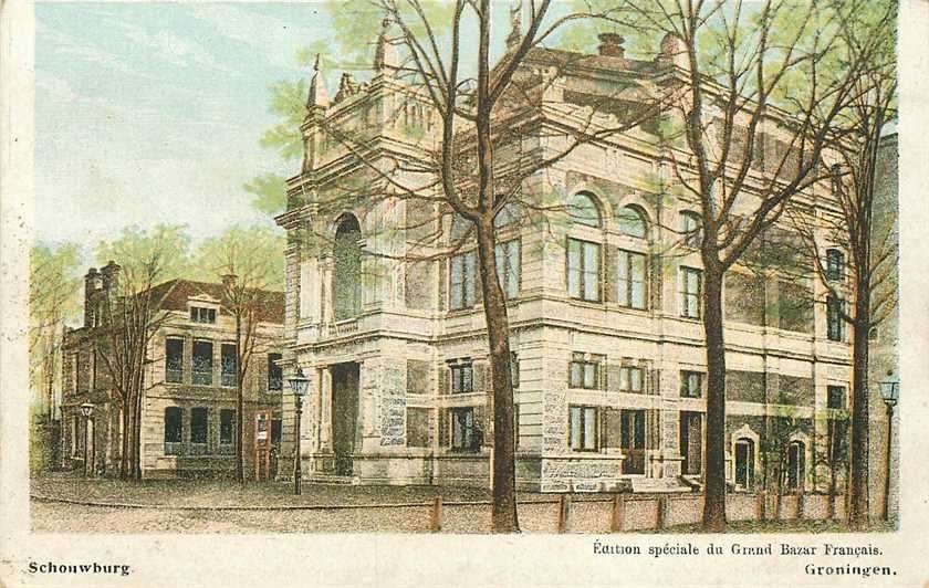 300-180-031 Groningen Schouwburg, Verzamelen, Verzenden, Voor 1920, Groningen