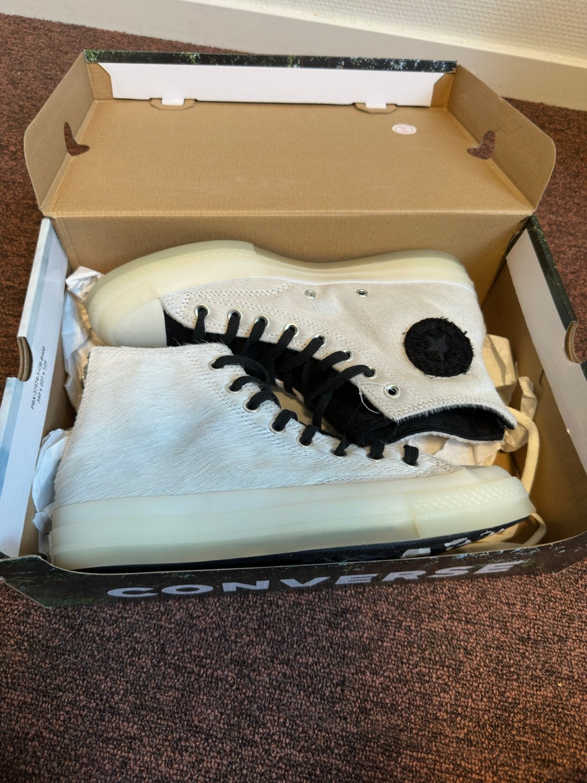 Converse Chuck 70 Panda Fur High Top Sneakers, Wit, Nieuw, Ophalen of Verzenden, Sneakers of Gympen