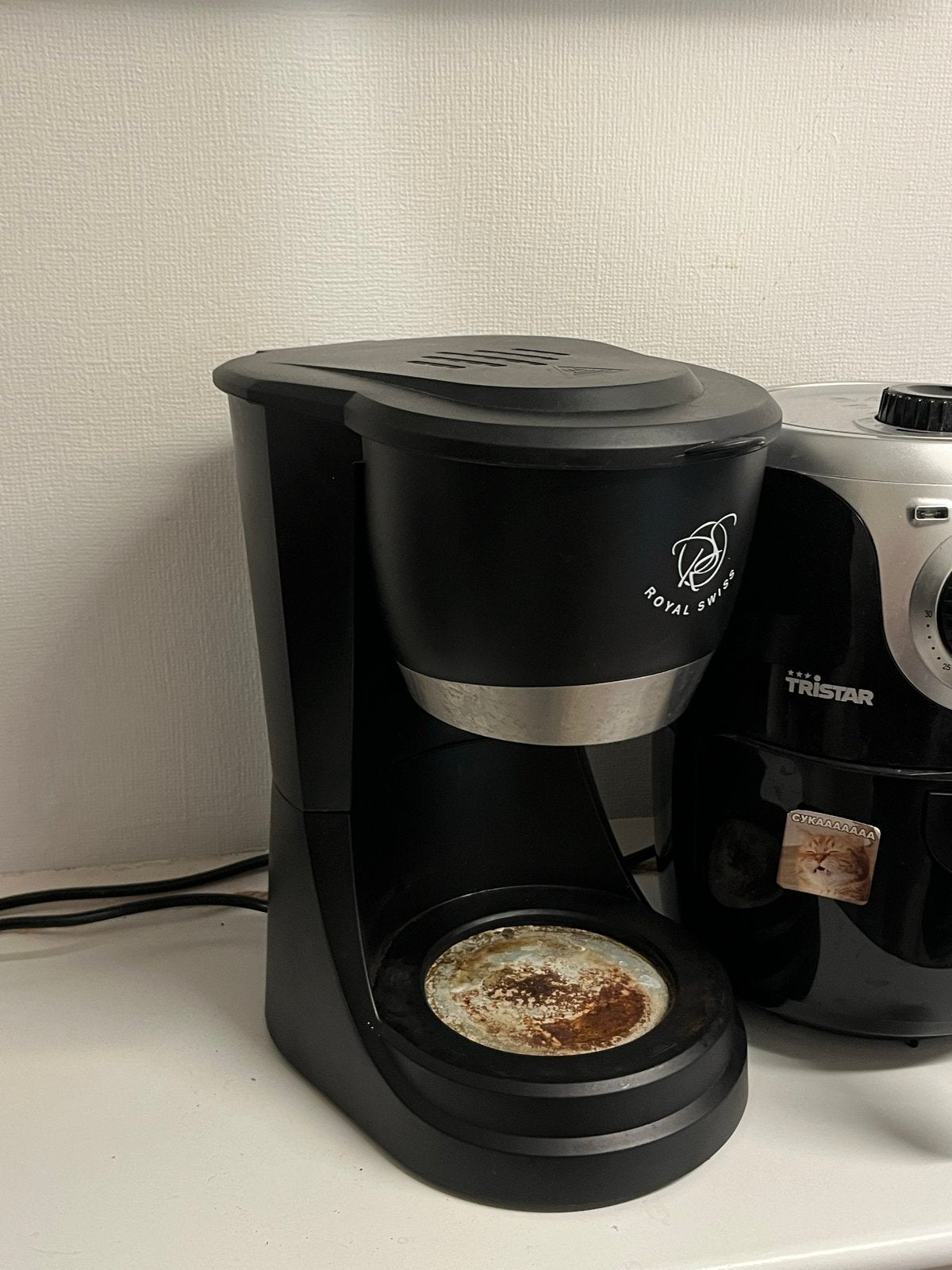 Royal Swiss Filter Koffiezetapparaat Zwart, Gebruikt, 10 kopjes of meer, Koffiemachine, Gemalen koffie