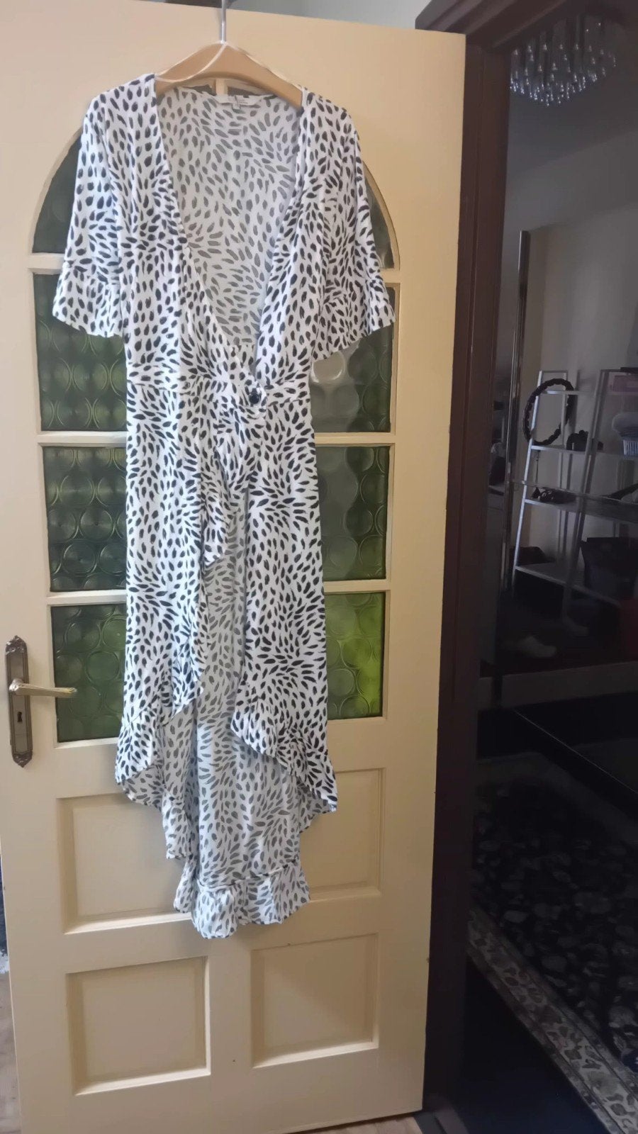 Zwart-witte maxi jurk met print, Kleding | Dames, Jurken, Miljuschka, Zwart, Maat 46/48 (XL) of groter, Ophalen of Verzenden