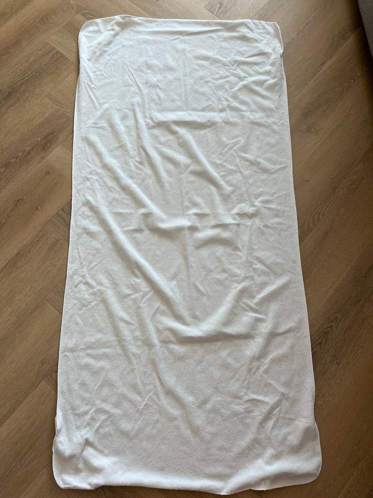 Peuter Hema Molton Matrasbeschermer Waterdicht 70x150cm, Gebruikt, Jongetje of Meisje, Matrasbeschermer, Wit