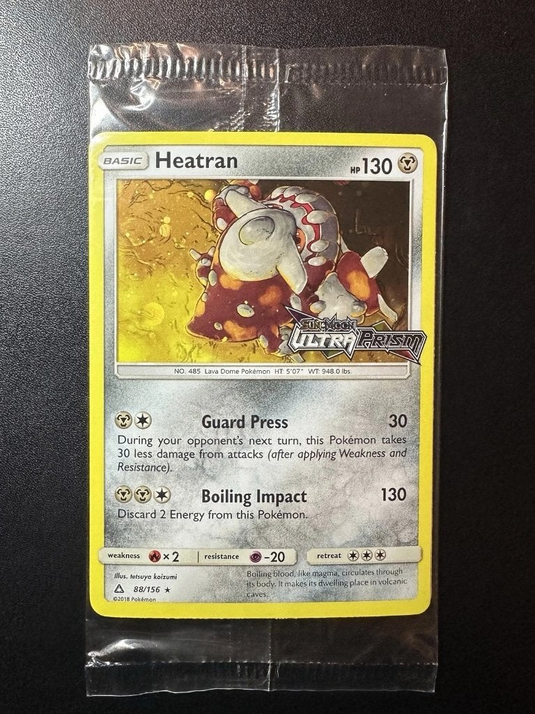 Heatran Holo Promo Sun & Moon Ultra Prism SEALED Pokemon, Ophalen of Verzenden, Zo goed als nieuw, Losse kaart, Foil