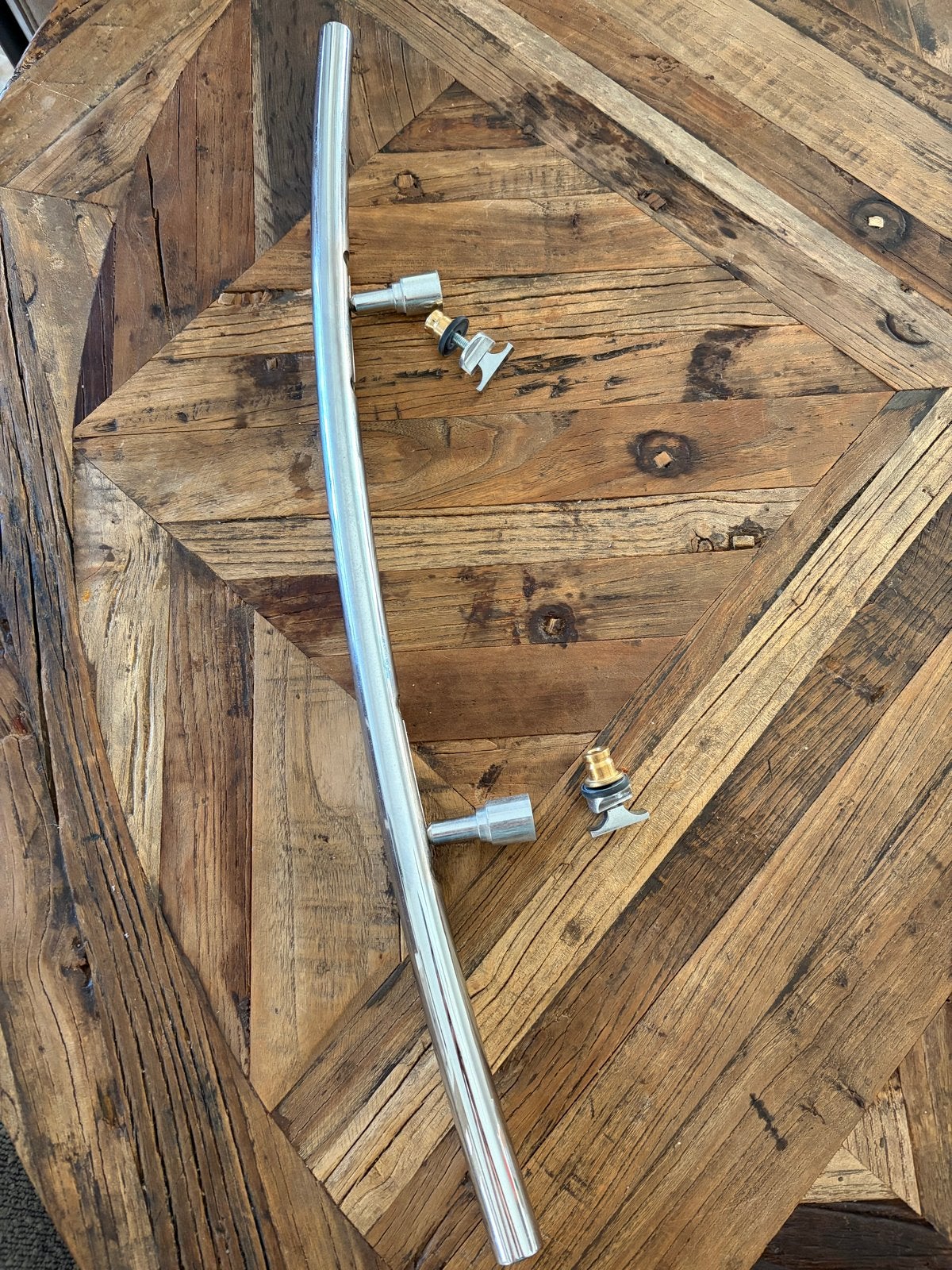 Handdoekrek voor design radiator, Ophalen of Verzenden, Gebruikt, Zilver, Handdoekenrek