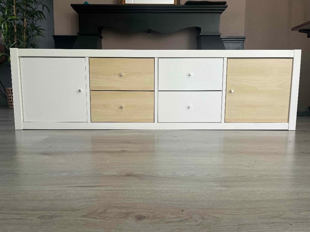Ikea Kallax kast met inzet, Ophalen, 100 tot 150 cm, Zo goed als nieuw, 3 of 4 laden