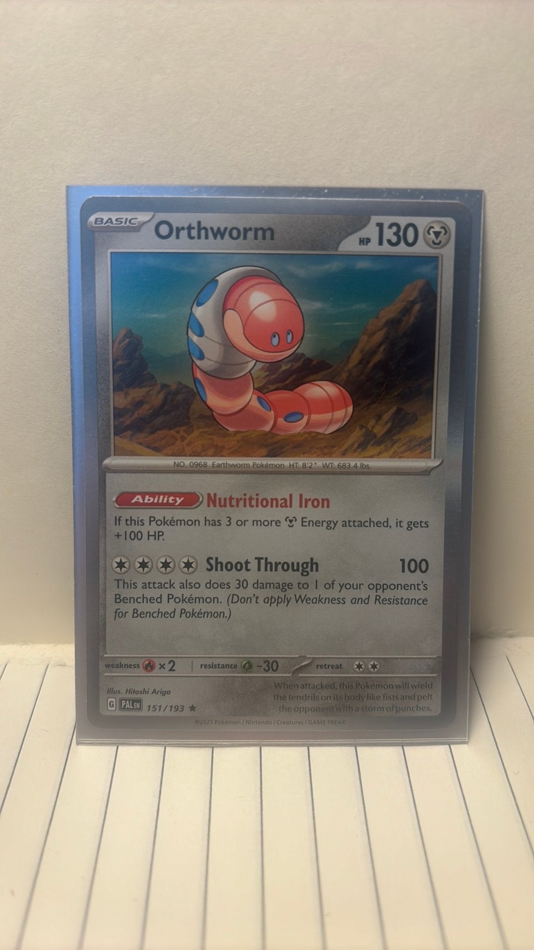 Orthworm 151/193 Paldea Evolved holo pokemon kaart, Ophalen of Verzenden, Nieuw