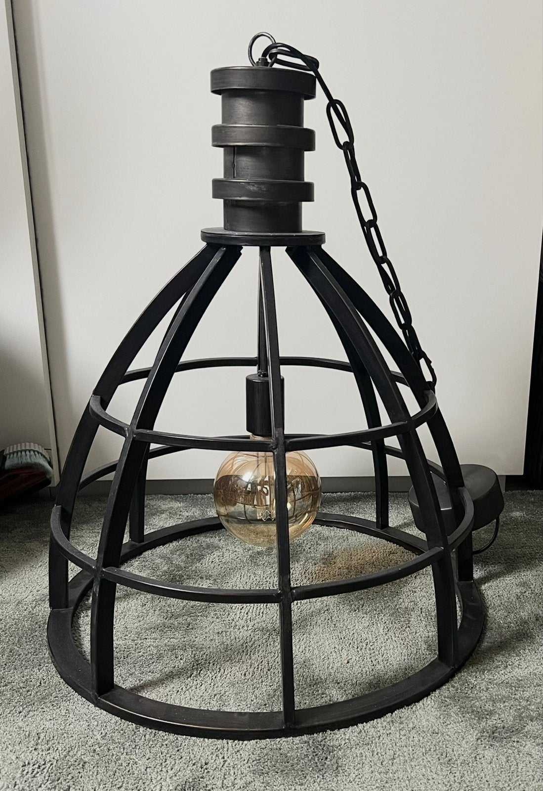 Industriële hanglamp - robuust en stijlvol, Ophalen of Verzenden, Gebruikt, Metaal, E27 (groot)