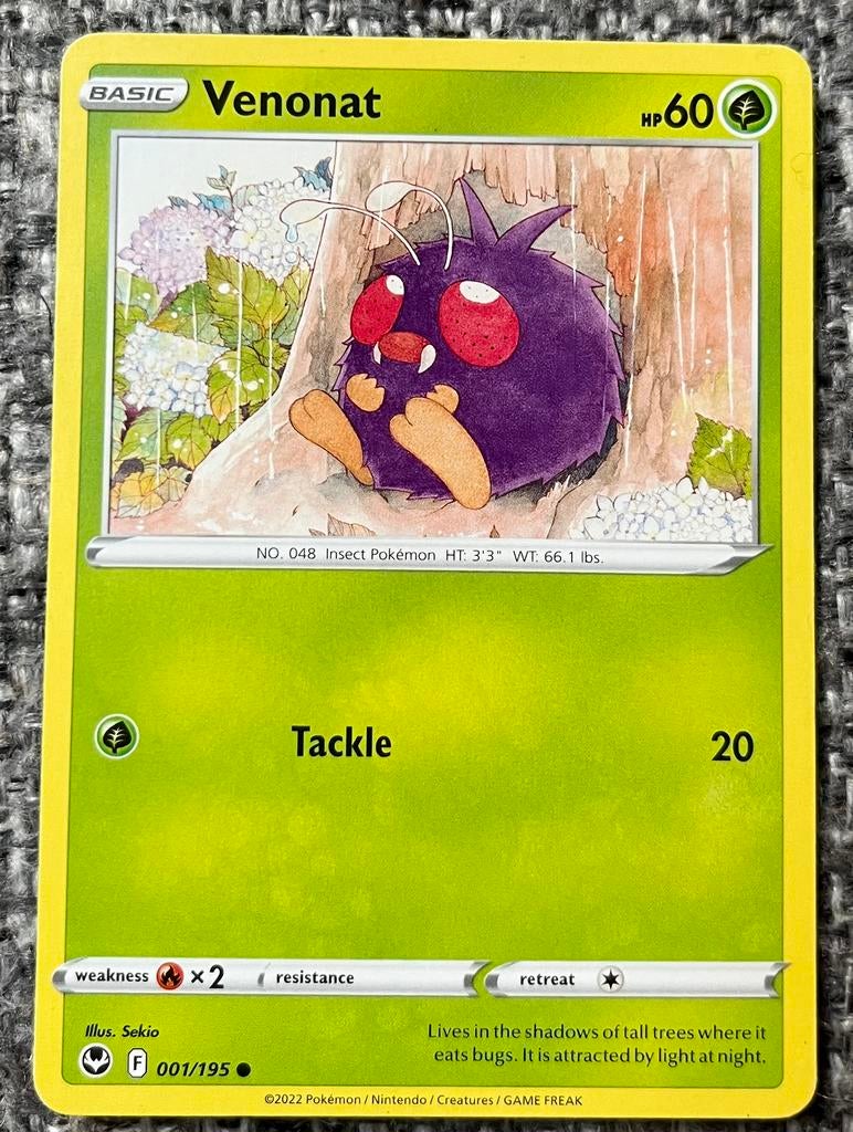 Pokémonkaart van Venonat (048) • Silver Tempest (001/105), Verzenden, Nieuw, Losse kaart