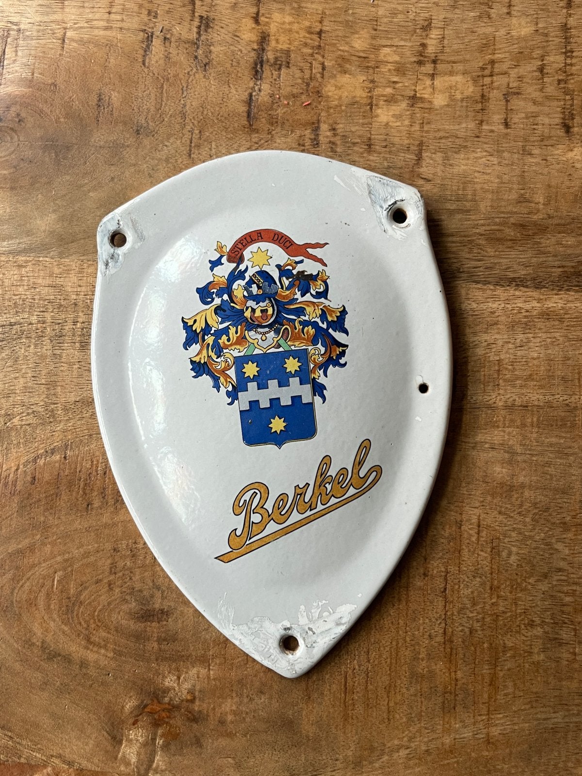 Emaille schildje van Berkel weegschaal, Ophalen of Verzenden