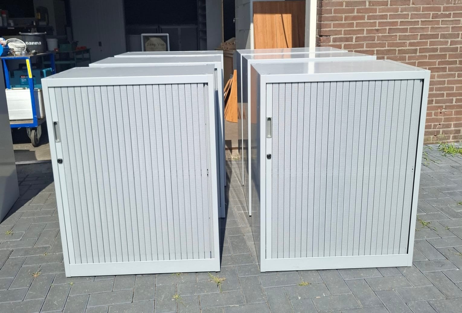 Volledig metalen Aspa roldeurkasten van 80 breed, Ophalen, Gebruikt, 100 tot 150 cm, 50 tot 100 cm