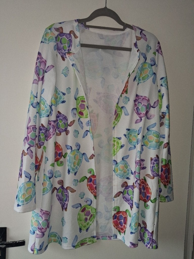 Lang stretchy vest schildpadden XXL, Ophalen of Verzenden, Zo goed als nieuw, Maat 46/48 (XL) of groter, Meerkleurig