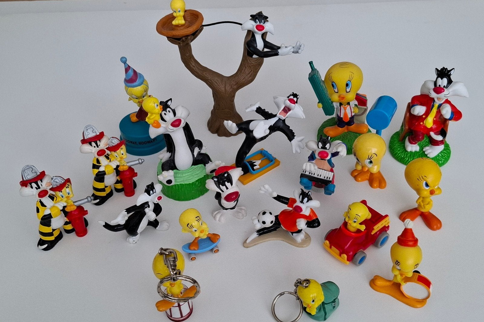 Loony Tunes Tweety & Sylvester poppetjes en sleutelhangers -, Ophalen of Verzenden, Gebruikt