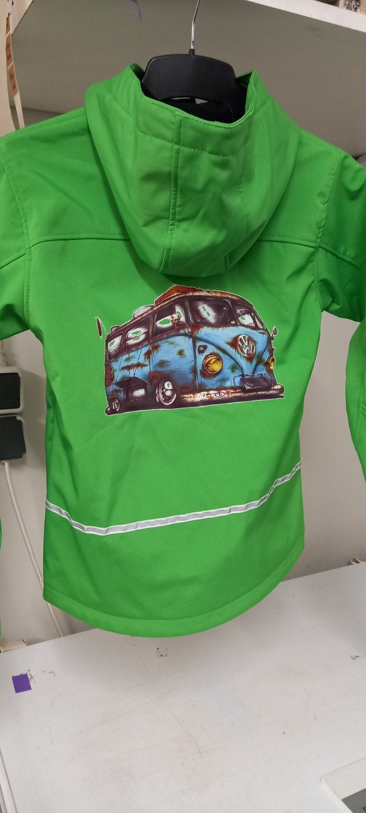Groene Softshell Jas VW Bus - Maat XL/11-12 Jaar, Jongen of Meisje, Nieuw, Ophalen of Verzenden, Result Core