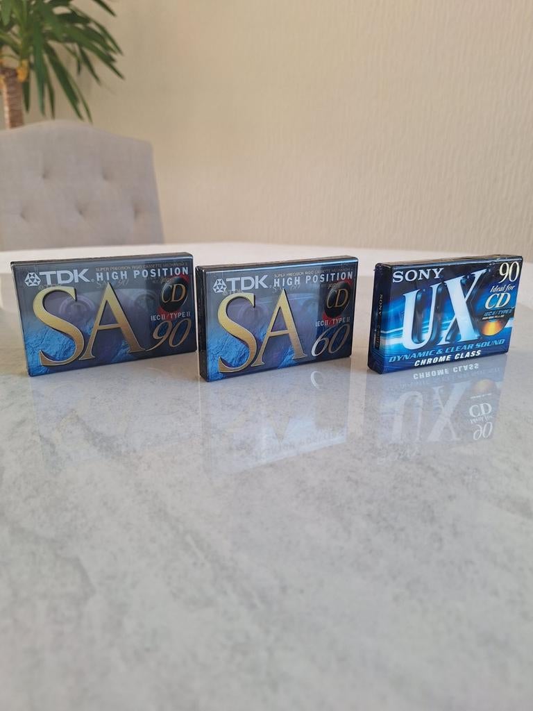3 x MUZIEK CASSETTE  / NIEUW IN DE VERPAKKING  / TDK + SONY, Ophalen of Verzenden, Sony