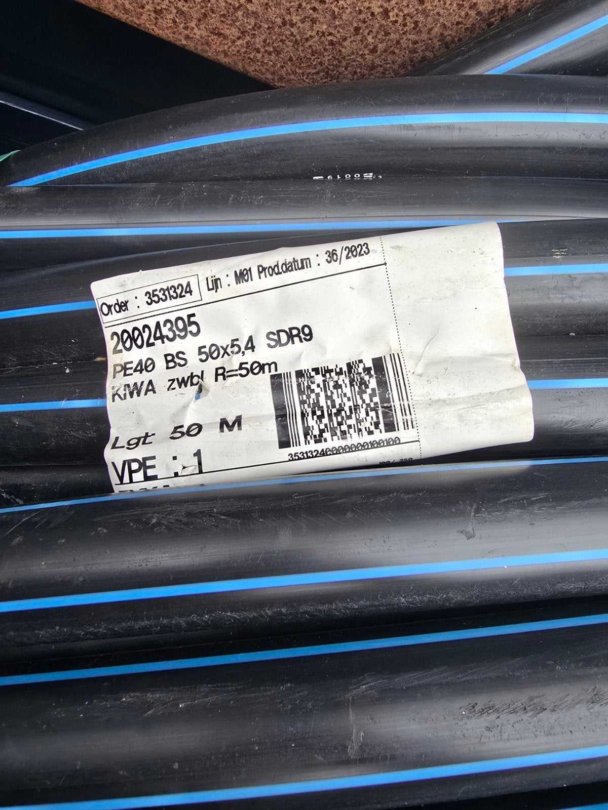 Tyleen slang PE40 BS 50x5.4 SDR9 - 4x 50 meter, Overige materialen, 6 meter of meer, Overige typen, Nieuw