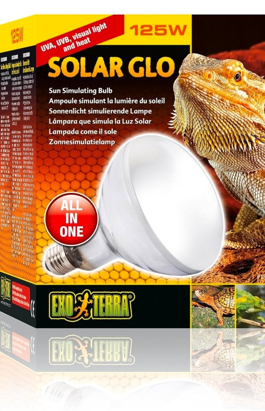 exo terra Solar glo terrarium lamp 125 W, Ophalen of Verzenden, Zo goed als nieuw, Verlichting