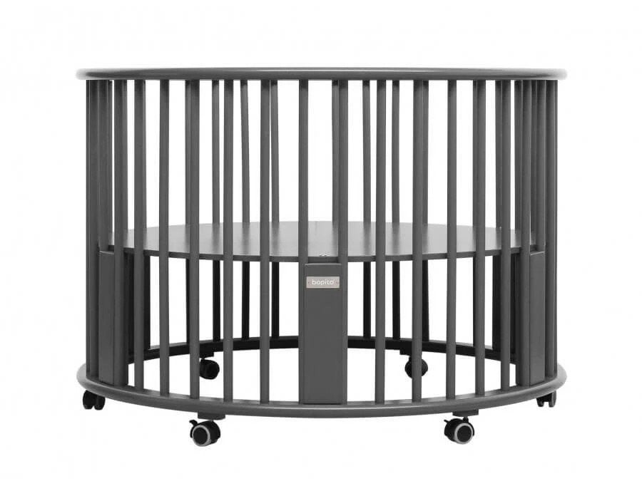 Bopita Box Rondo Deep Grey - Stijlvolle Ronde Box, Kinderen en Baby's, Ophalen, Zo goed als nieuw, Rond, In hoogte verstelbaar