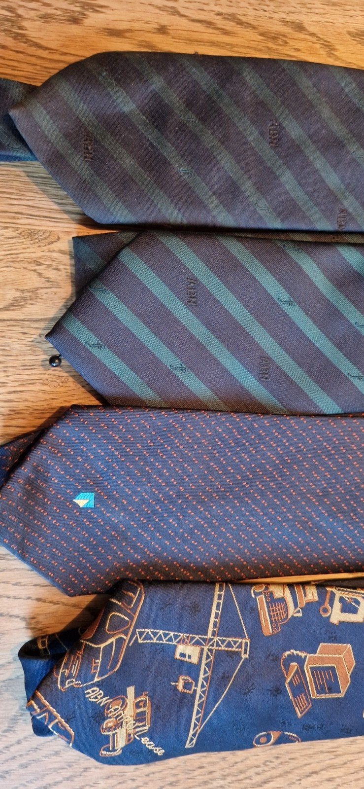 4x ABN AMRO stropdassen - Diverse designs, Effen, Blauw, Ophalen of Verzenden, Zo goed als nieuw