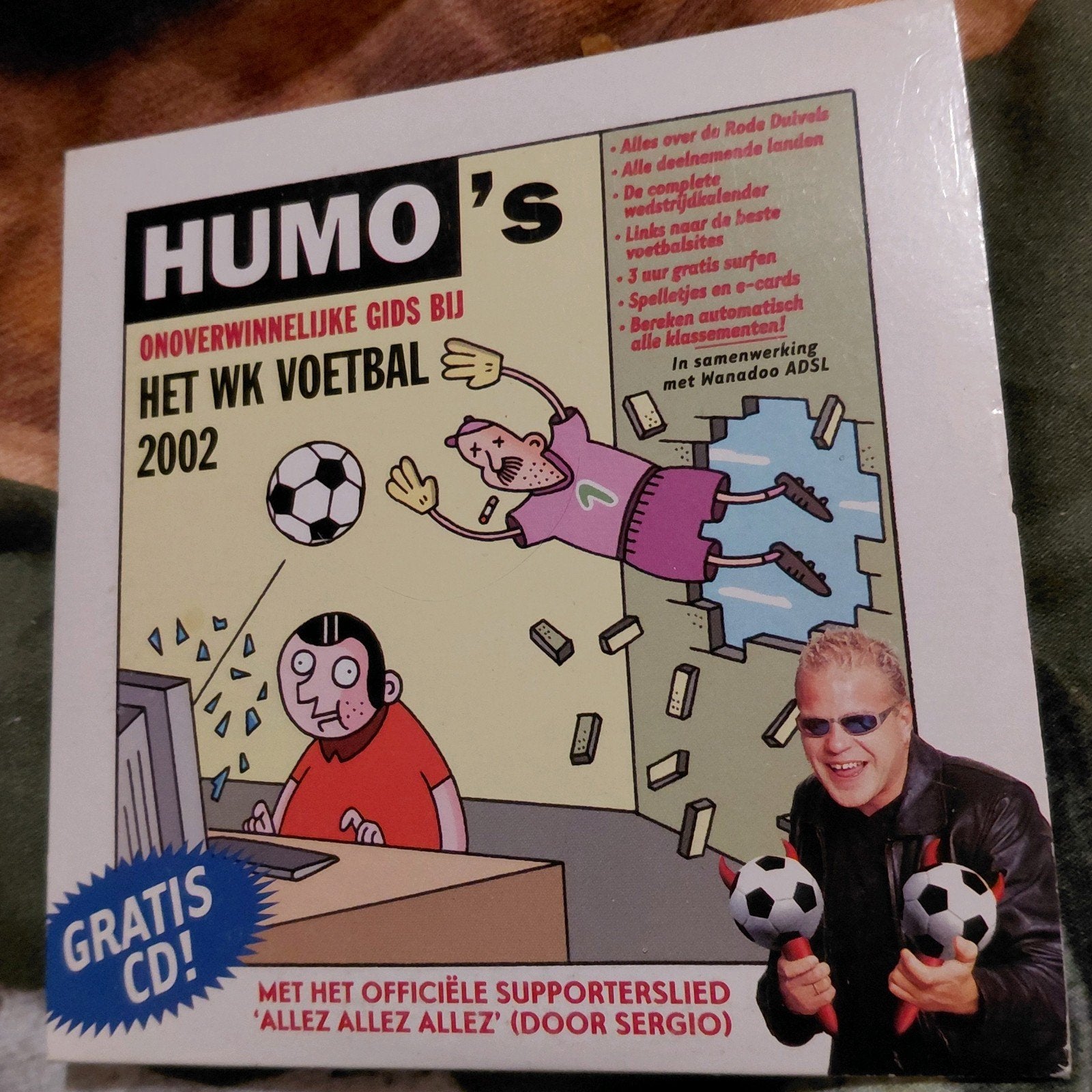Humo's  Gids WK Voetbal 2002 CD-ROM wanadoo voetbal België, Ophalen of Verzenden, Gebruikt, Overige genres
