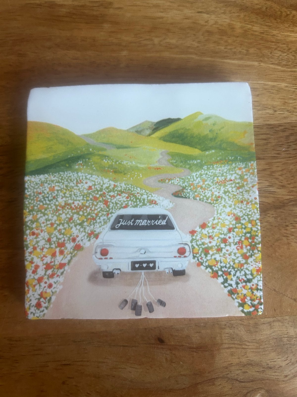 Storytiles 'Just Married' tegeltje, Ophalen of Verzenden