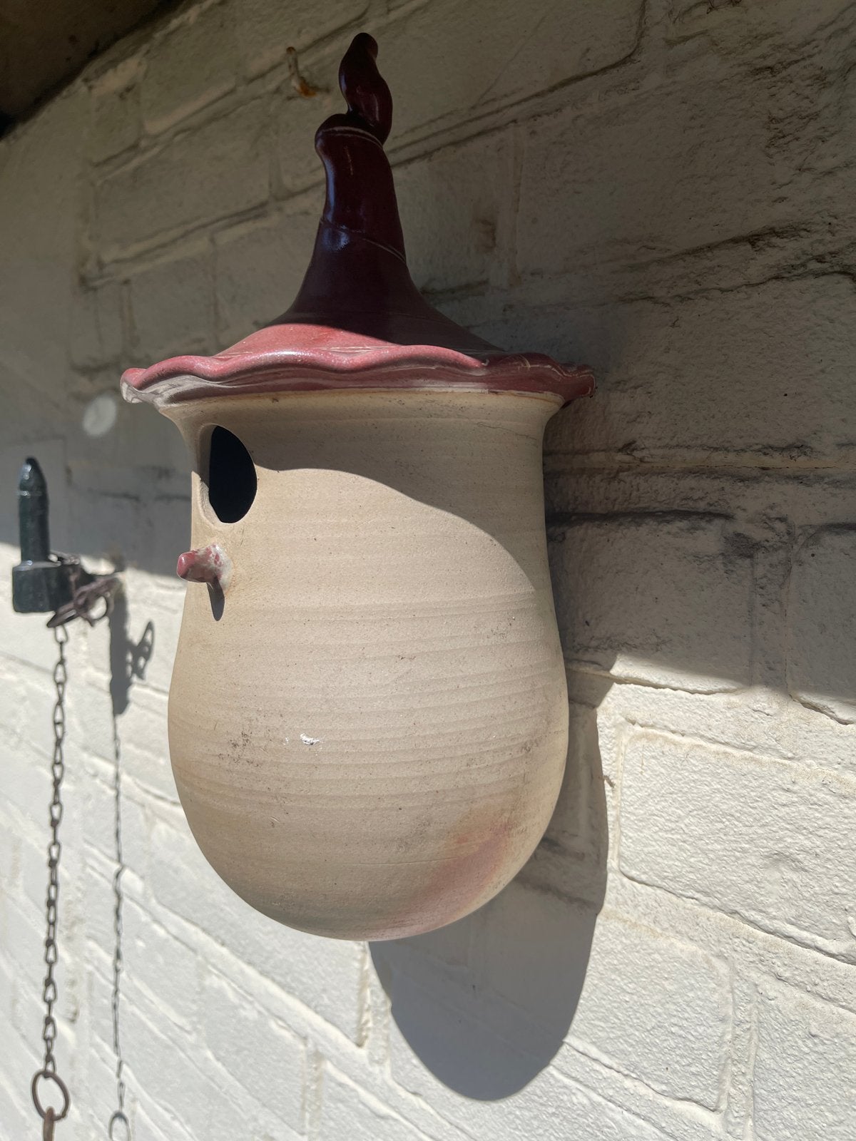 Keramieken Vogelhuisje - Handgemaakt en Uniek, Tuin en Terras, Ophalen of Verzenden, Gebruikt