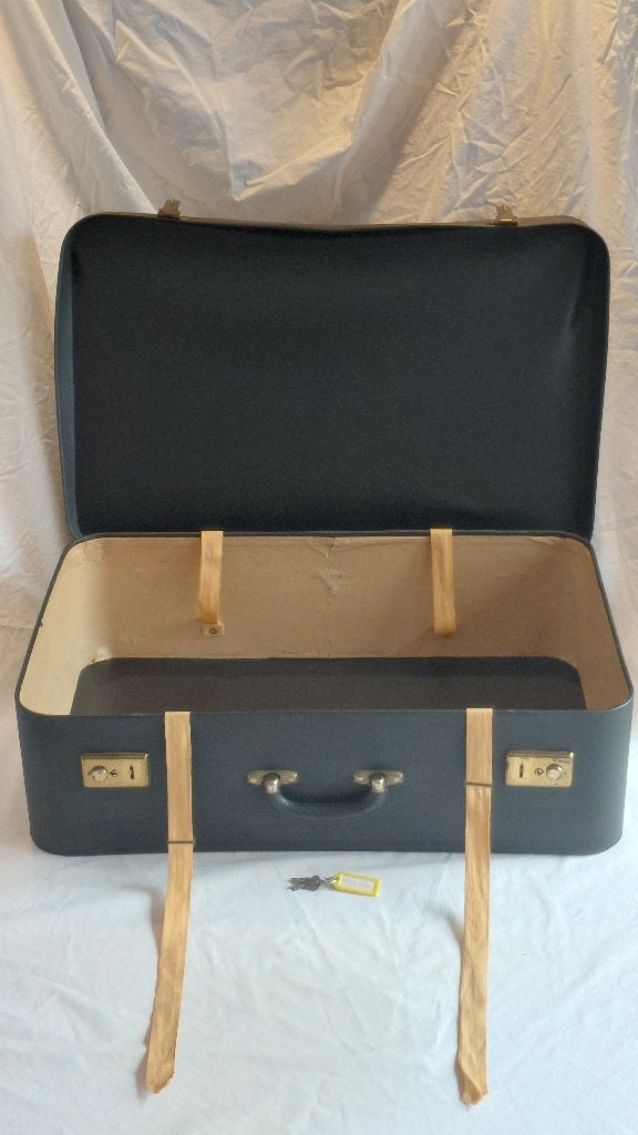Vintage reiskoffer, Gebruikt, Slot, Zacht kunststof, 35 tot 45 cm