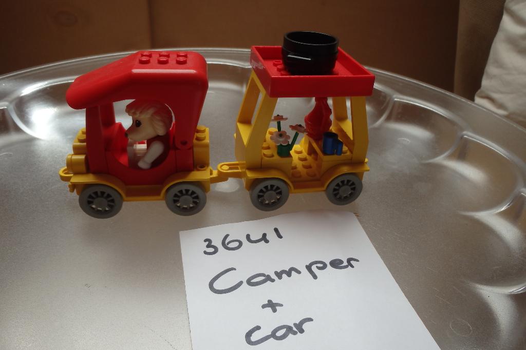Lego Fabuland Camper met auto, 3641, Gebruikt, Lego, Ophalen of Verzenden, Compleet