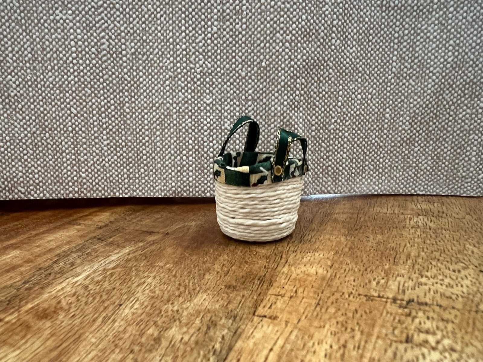 Miniatuur boodschappentasje 1:12 voor poppenhuis, Ophalen of Verzenden, Nieuw, Poppenhuis