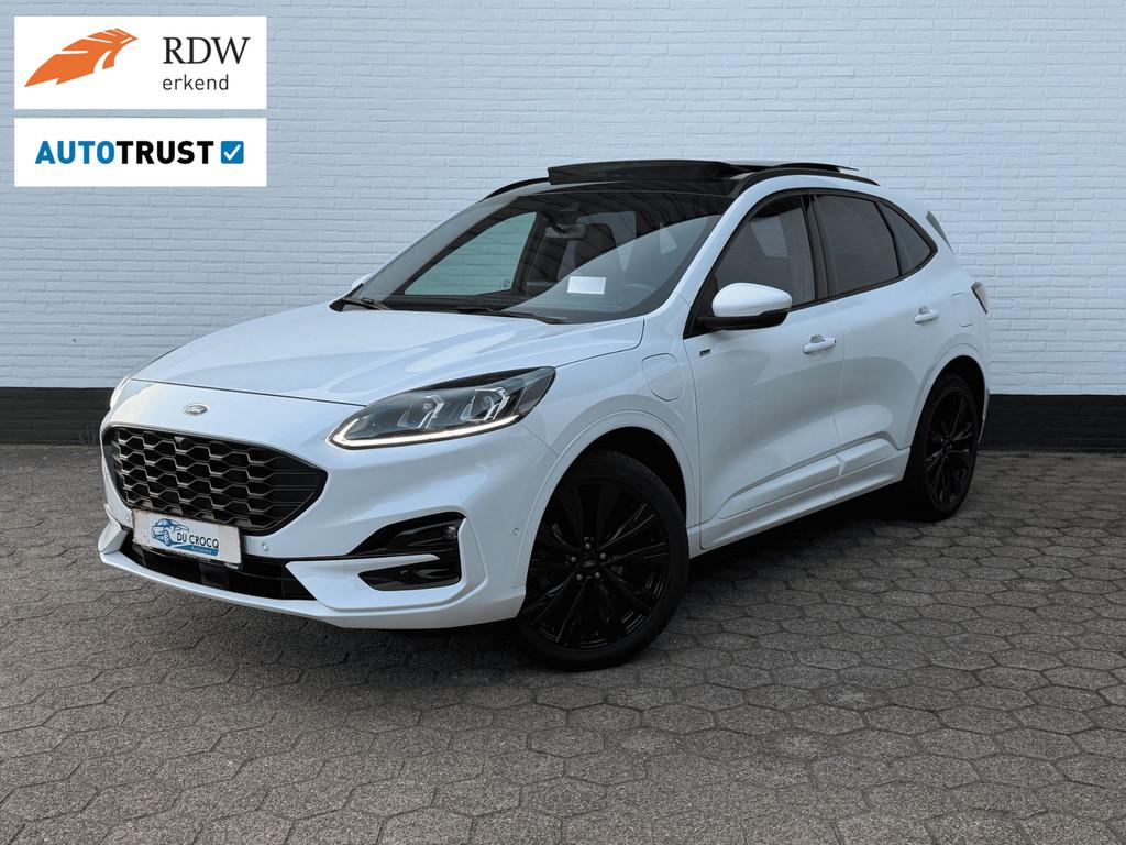 Ford Kuga PHEV ST-Line X l PANO l TREKHAAK l ACC l TOPSTAAT!, Gebruikt, Zwart, 4 cilinders, Wit