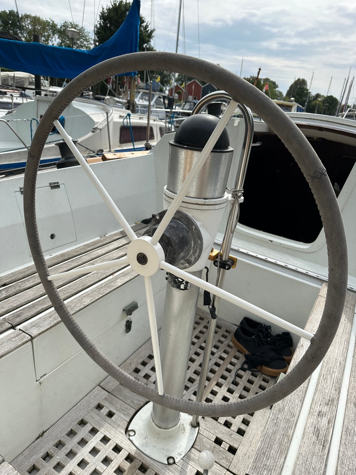 Stuurwiel boot 80cm suede, Watersport en Boten, Ophalen, Zo goed als nieuw, Overige typen, Zeilboot of Motorboot