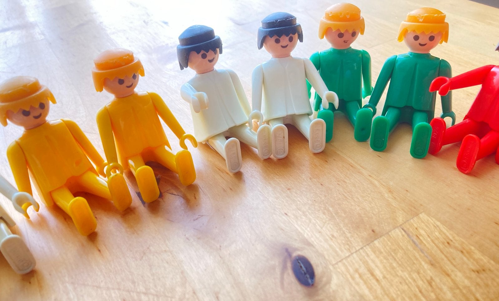 14 Vintage Playmobil poppetjes 1974 vaste handjes, Ophalen of Verzenden, Gebruikt