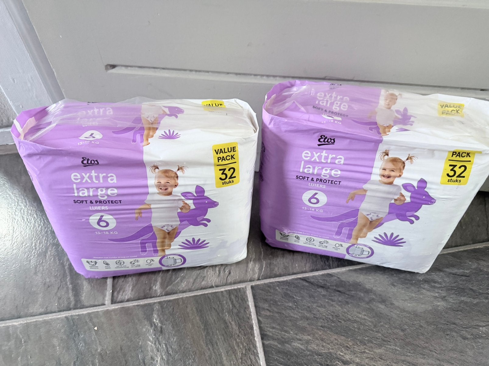 Etos Extra Large Luiers Maat 6 (13-18 kg) - 2x32 stuks, Ophalen, Zo goed als nieuw, Overige typen