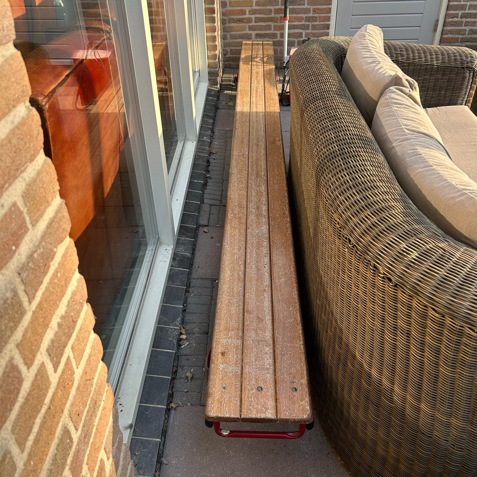 Janssen/Fritsen Turnbank 260 cm lang, Ophalen, Gebruikt, Hout