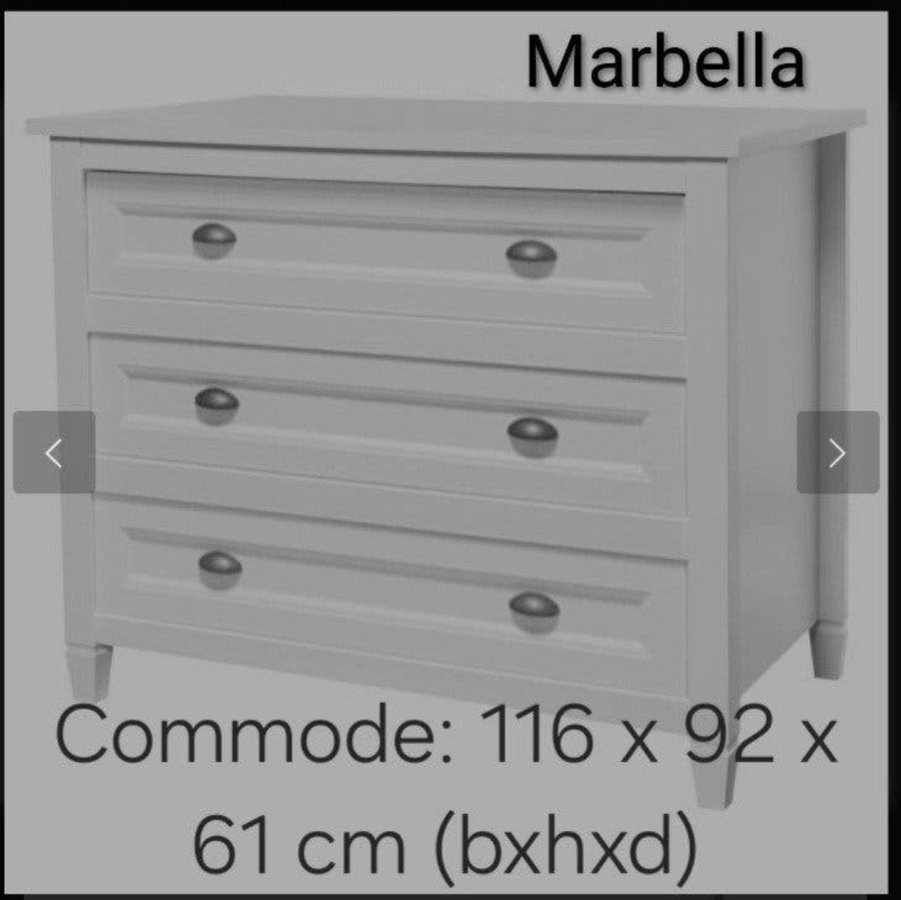 TWE The Wood Factory Marbella Commode - Wit, Ophalen, Gebruikt, 50 tot 70 cm, 100 cm of meer