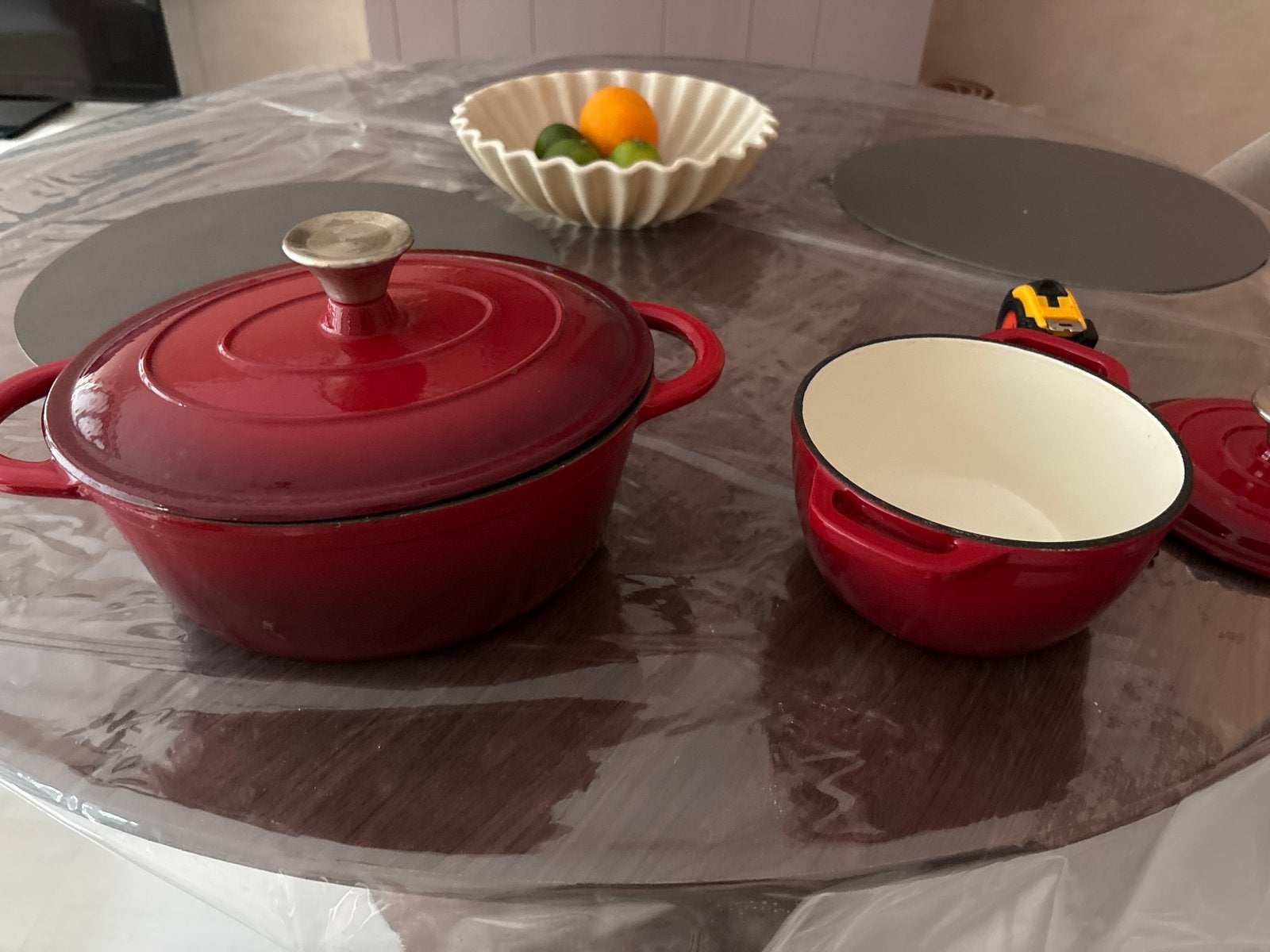 Gietijzeren pannen set (17 en 25 cm) - Zo goed als nieuw, Met deksel, Ophalen of Verzenden, Zo goed als nieuw, Braadpan