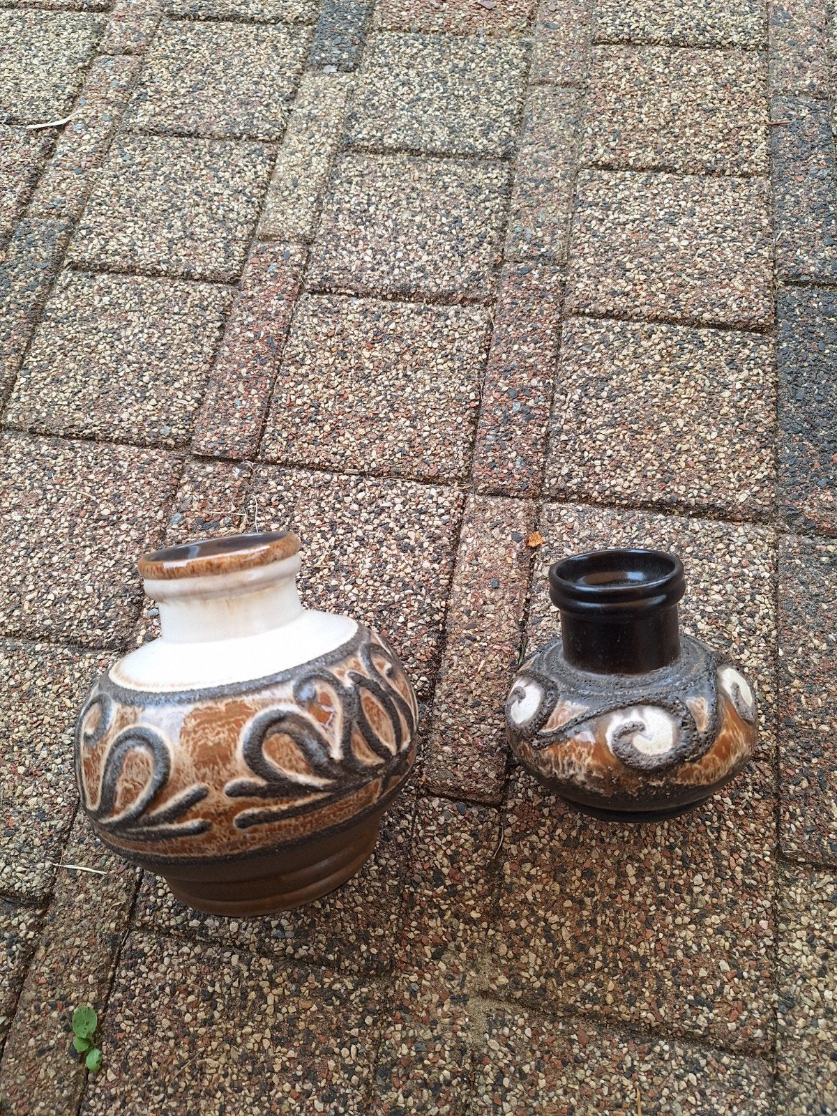 Vintage Keramiek Vazen Set - Strehla Keramik GDR, Ophalen of Verzenden