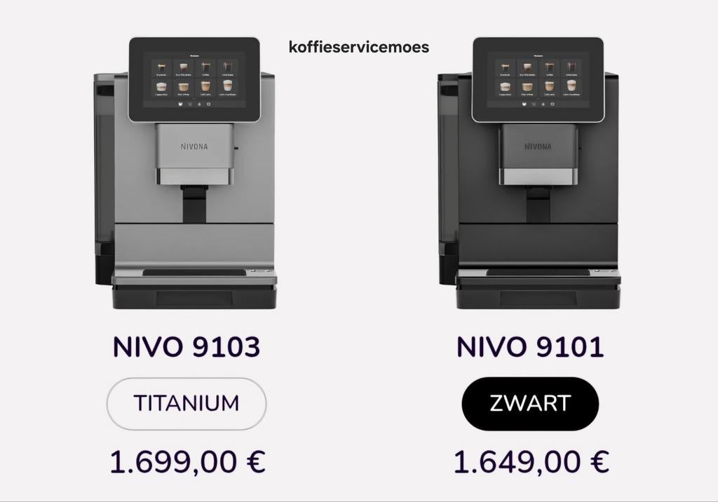 Nivona 9101 & 9103 met nieuwste techniek, Ophalen of Verzenden, Zo goed als nieuw, Koffiemachine