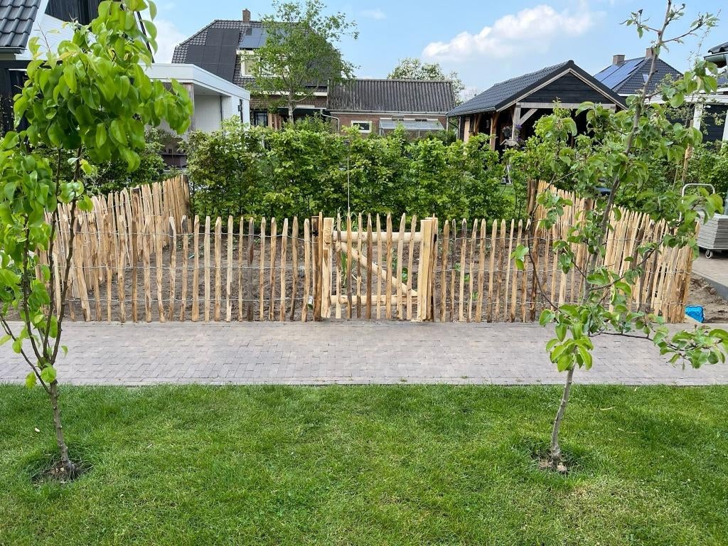 frans kastanje hekwerk kastanje palen en looppoorten/tuinhek, Ophalen, Met poort, Nieuw, Tuinhek